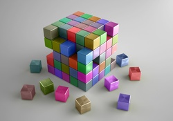 Colourful 3D Cubes