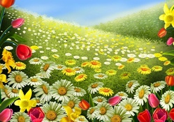 Colourful Flowers Artwork