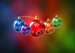 Rainbow Christmas Balls