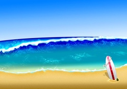 Surfing Wave Widescreen Wallpaper