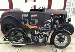 Pre War Motorcycle And Car