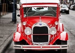 vintage red ford