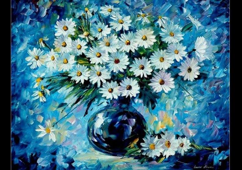 White daisies_painting