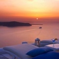 Beautiful sunset in Santorini_Greece