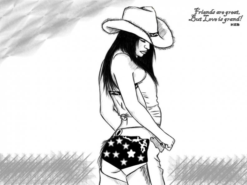 Cowgirl Sketch