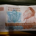 The old 100 kr bill of Sweden.