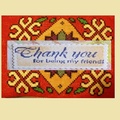A tapestery Thank You Card