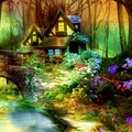 Enchanted forest hut