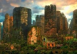 Abandon city after the apocalypse