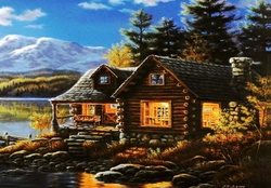 Log House at the Lake