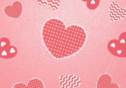 Coral And White Hearts