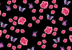 Roses and butterflies