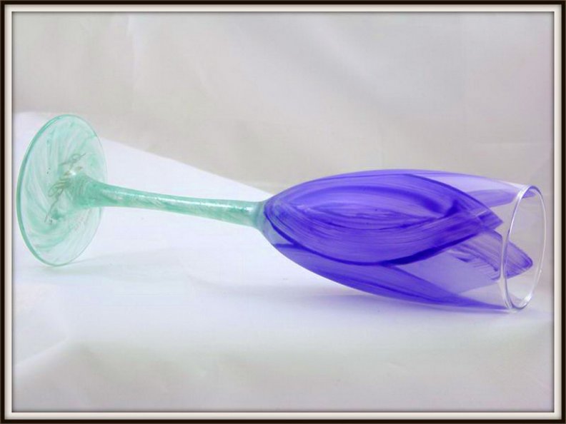 Fluted tulip glass _ purple