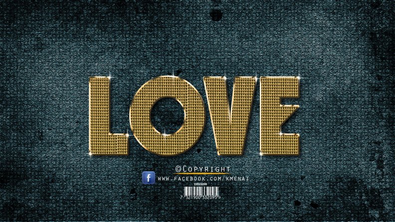 love _ Gold Text Effect_Photoshop_Cc_By KarimGFX