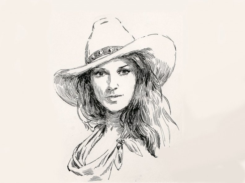 Cowgirl Sketch