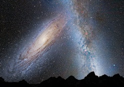 Andromeda collides Milky Way
