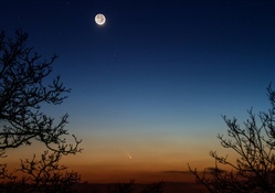 moon and comet