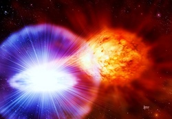 White dwarf exploding by Hardy