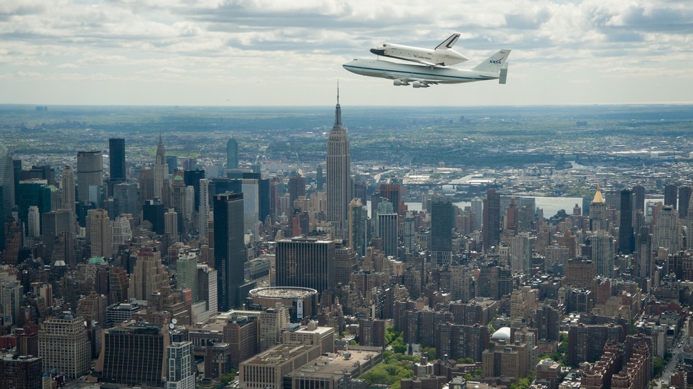 the enterprise over empire state building
