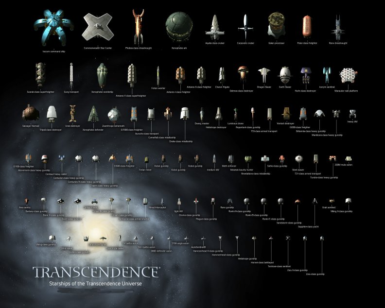 ships of the transcendence universe
