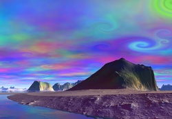 Psychedelic Space Landscape