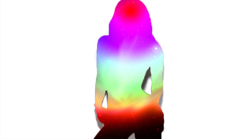 Space lady rainbow HD