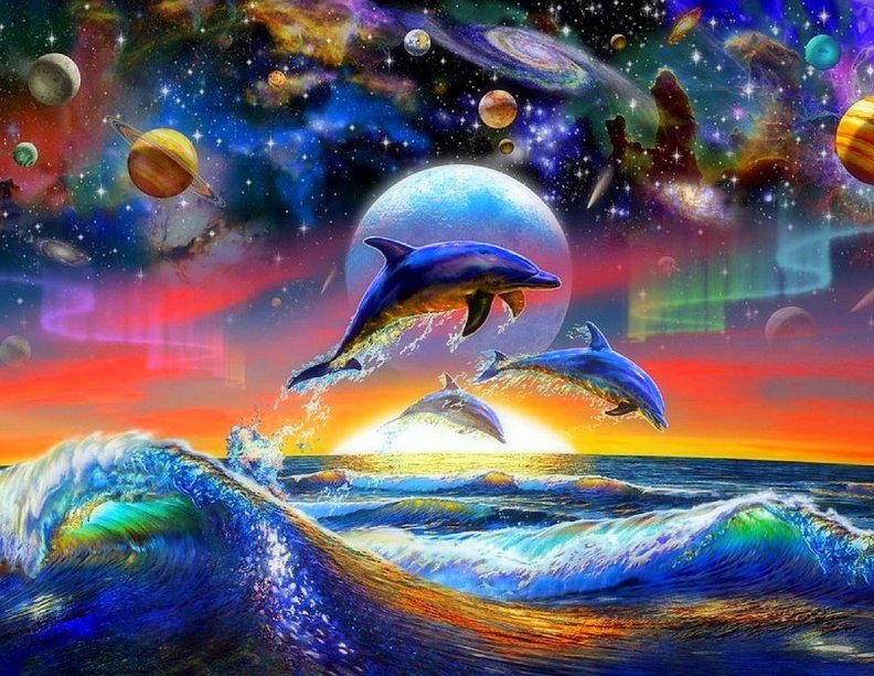 ★Dolphins in Sea Universe★
