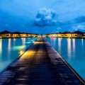 maledives bungalows pier