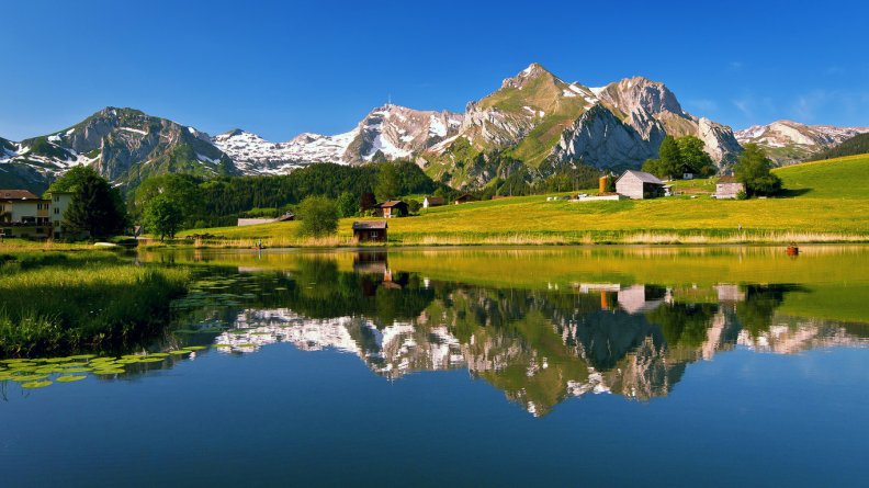 Lake in Switzerland mountain