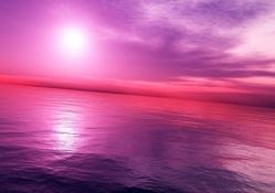 Pink and Purple Sky and Ocean