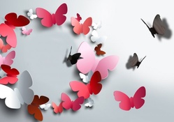 Circle of Paper Butterflies