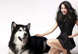 *** Beauty with malamut dog ***