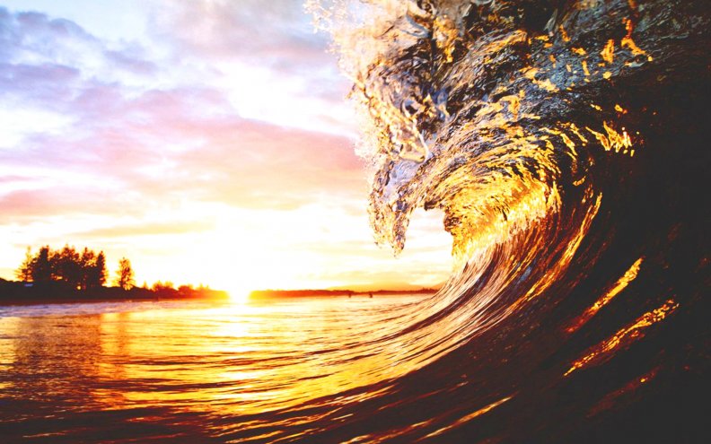 sunset wave