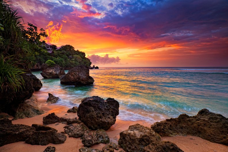 Sunset At Hidden Beach, Bali