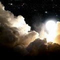 Full Moon, Clouds, and Stars
