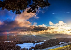 Mountain Sunset, Switzerland