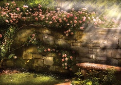 pijk rose garden bench
