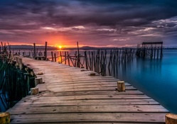 Sunset Over The Old Pier