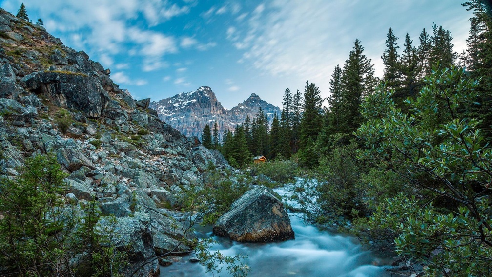 rocky mountain stream hdr