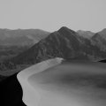 beautiful desert dunes in black and white