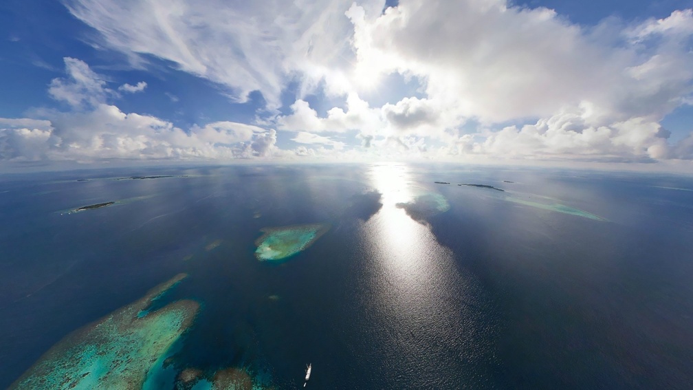 fantastic view of an ocean reef on a sunny day