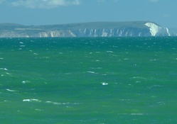 Distant White Ocean Cliffs