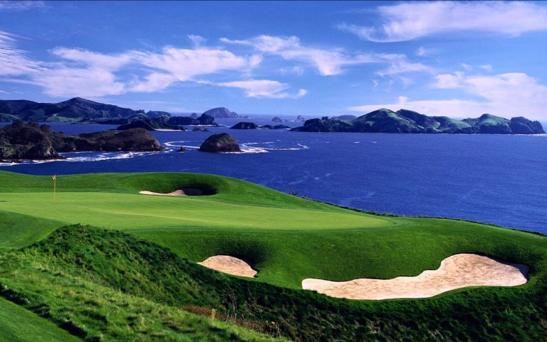 Golf Course by the Pacific Ocean