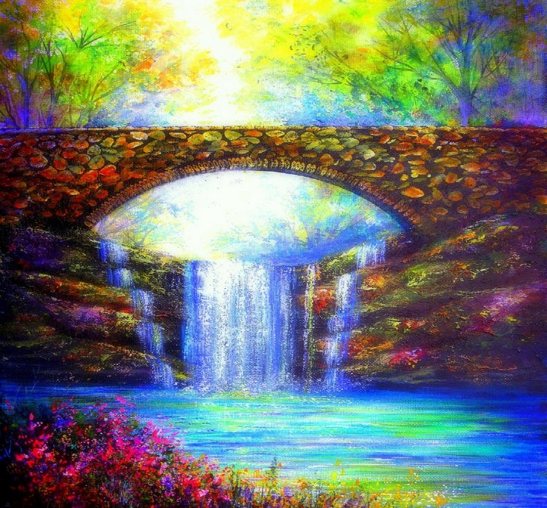 _Waterfall in Spring_