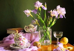 Tea Time with Irises