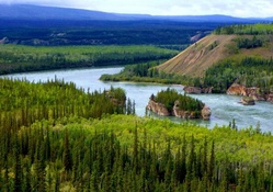 gorgeous river landscape in the yukon