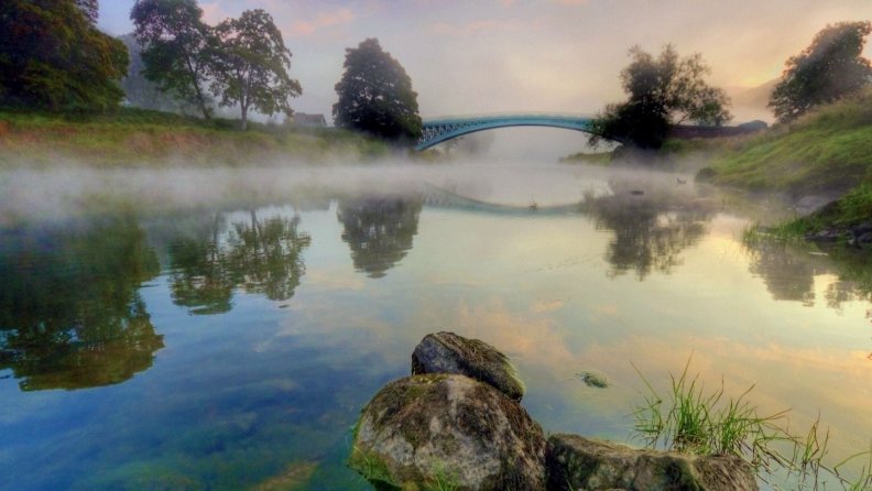 morning fog on a river
