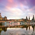 the elbe river in dresden germany