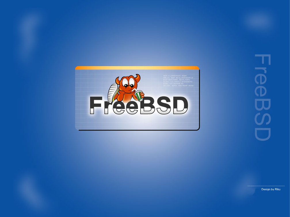 Blue FreeBSD Wallpaper