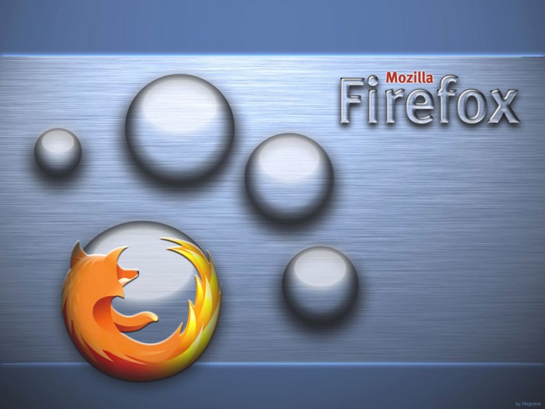 Firefox Brushed Aluminum Bubbles